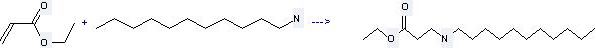 1-Undecanamine can react with acrylic acid ethyl ester to get 3-Undecylamino-propionic acid ethyl ester.
